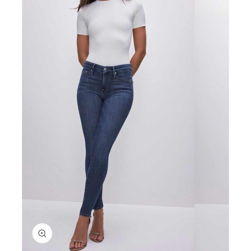 Good American Good Legs Skinny Jeans Size 26 Organic Cotton Model-off-duty Chic